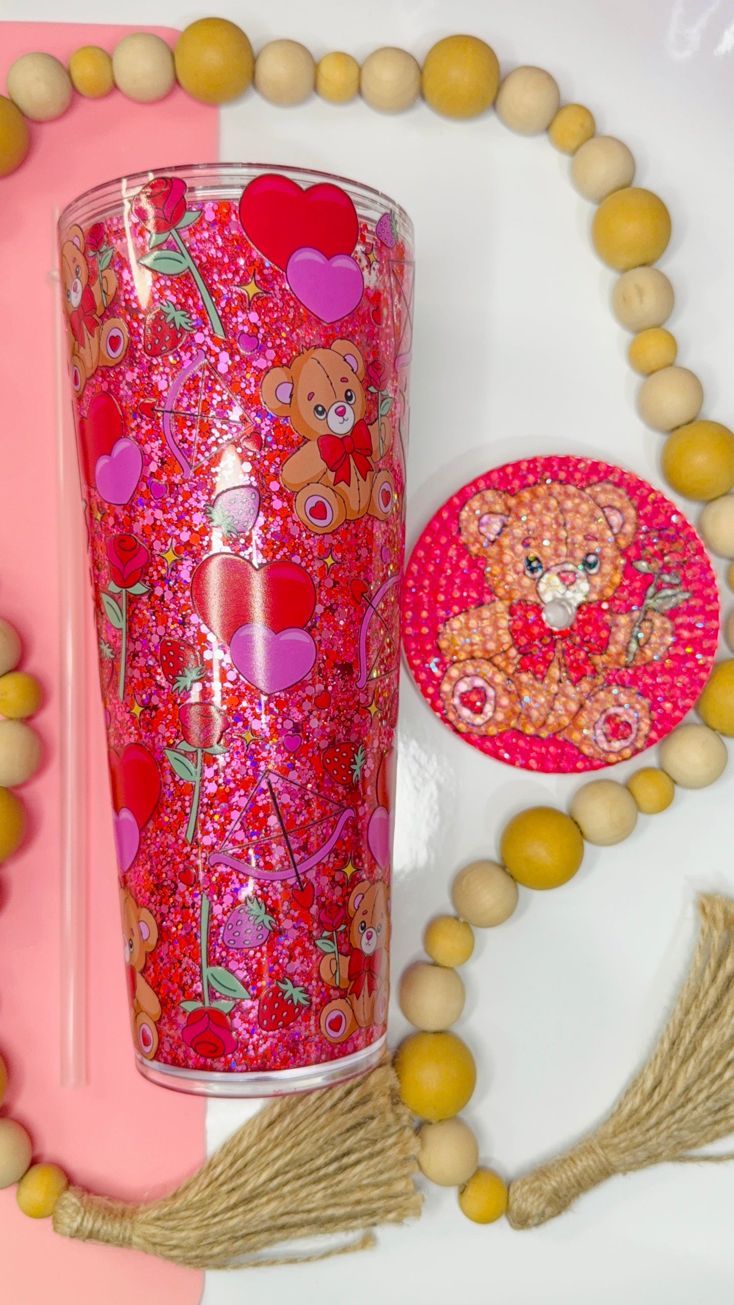 Beary Love 24oz Snowglobe Tumbler