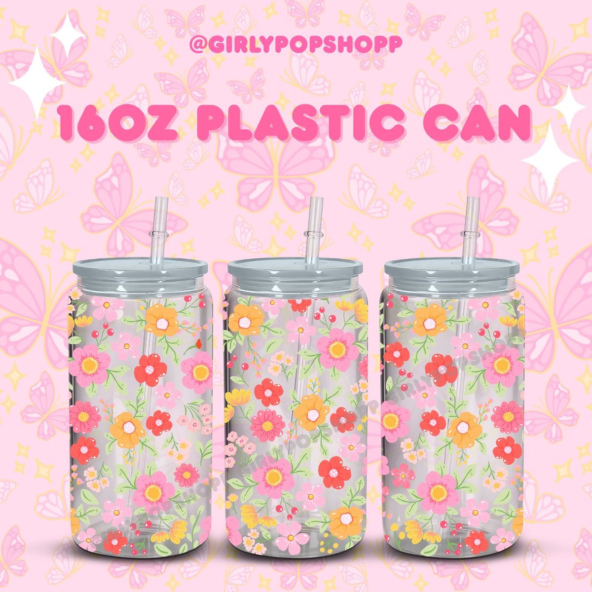 Flower 1 Glass & Plastic Cups