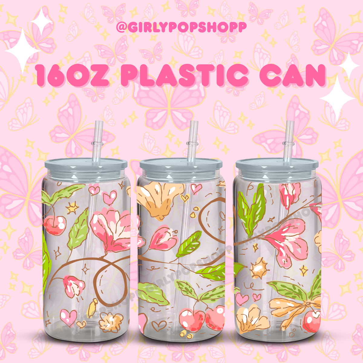 Flower 1 Glass & Plastic Cups
