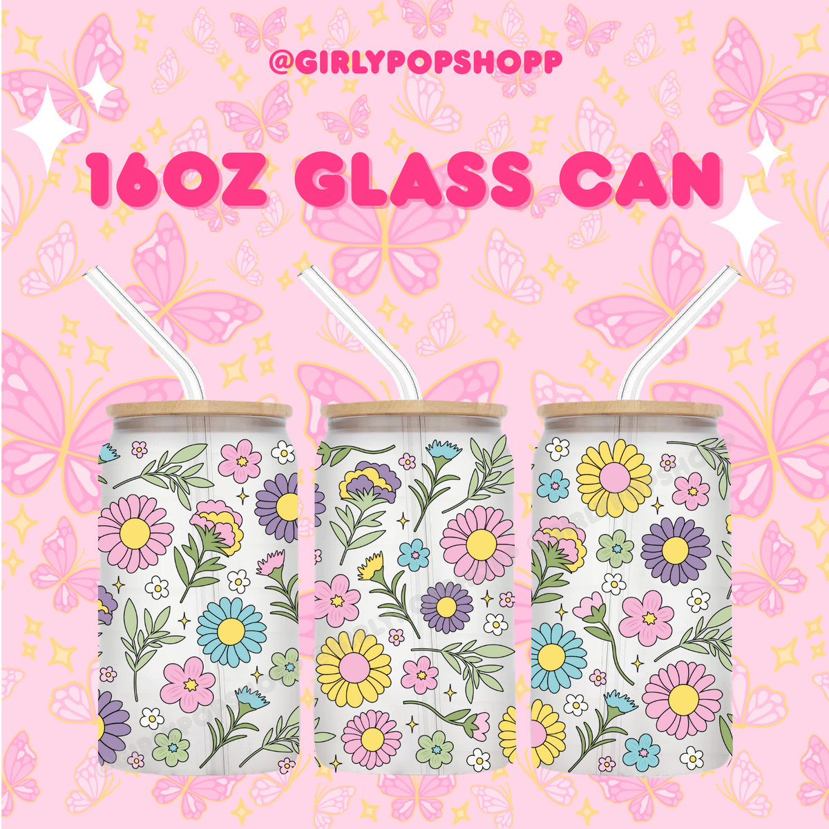 Flower 1 Glass & Plastic Cups