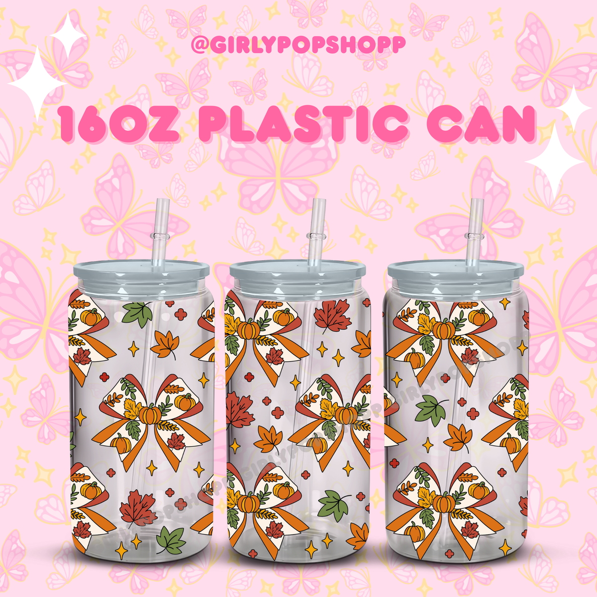 Fall/Autumn Plastic & Glass Cups