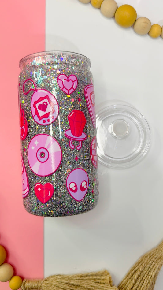 2000s girly 12oz Snowglobe Plastic Can