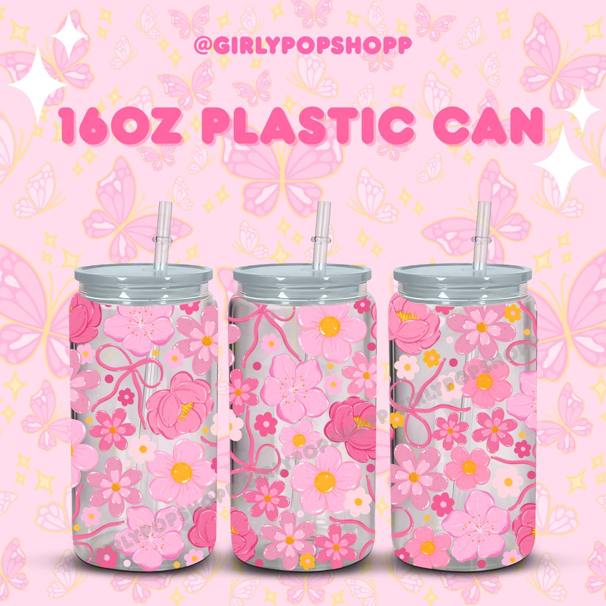Flower 1 Glass & Plastic Cups