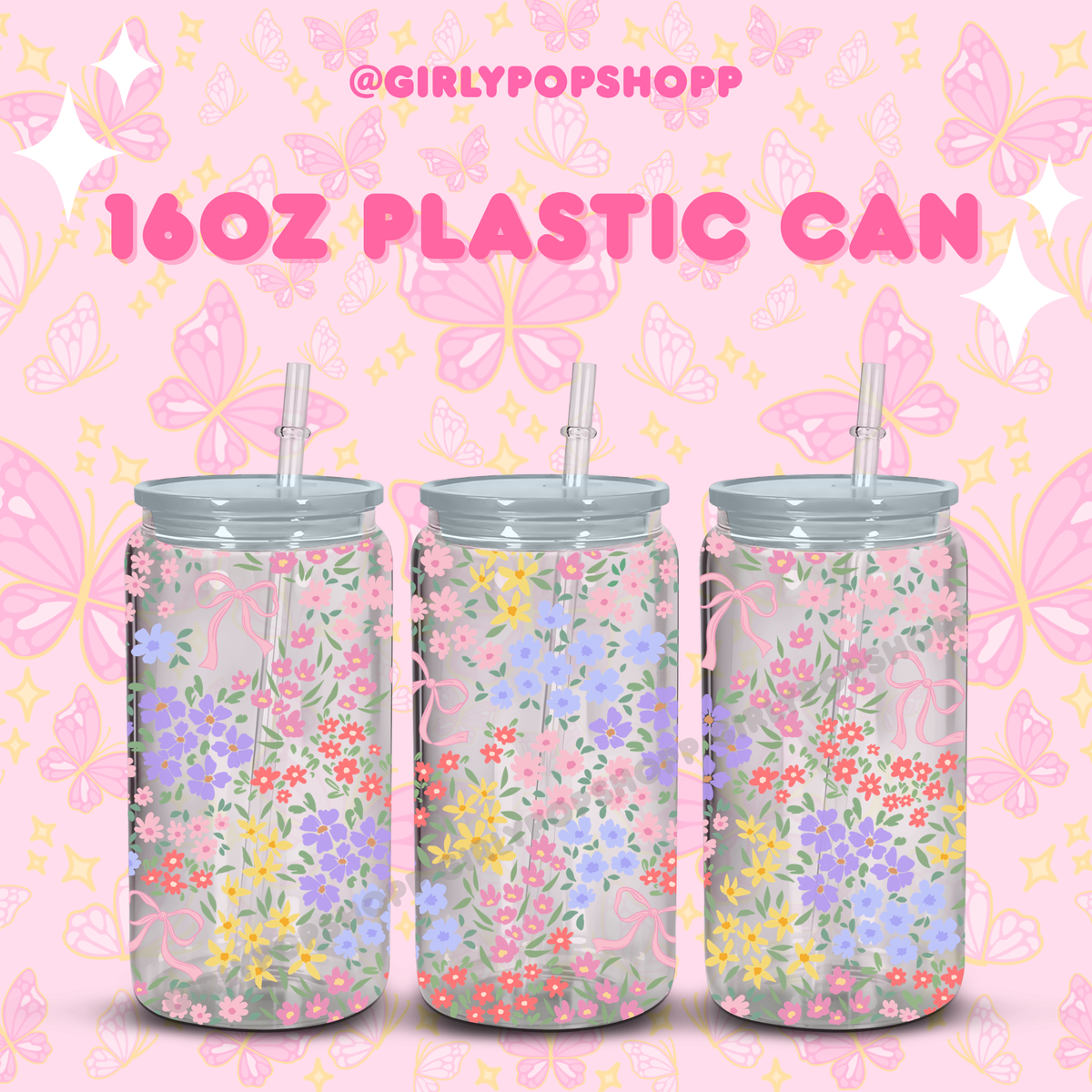 Flower 1 Glass & Plastic Cups
