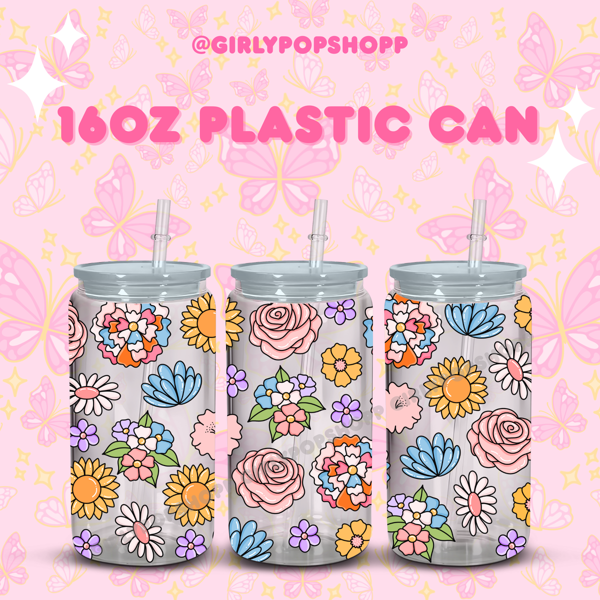 Flower 1 Glass & Plastic Cups