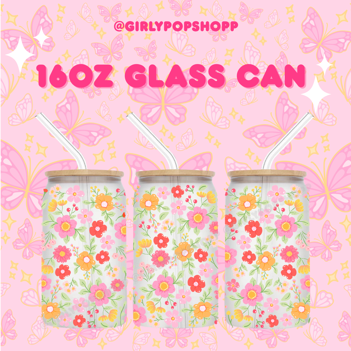 Flower 1 Glass & Plastic Cups