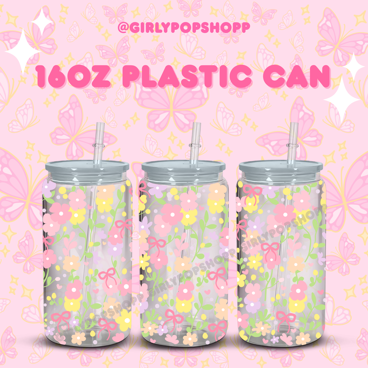 Flower 1 Glass & Plastic Cups