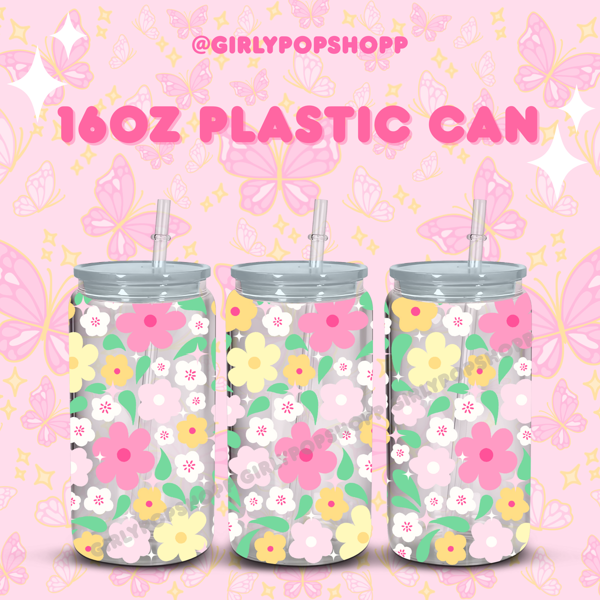 Flower 1 Glass & Plastic Cups