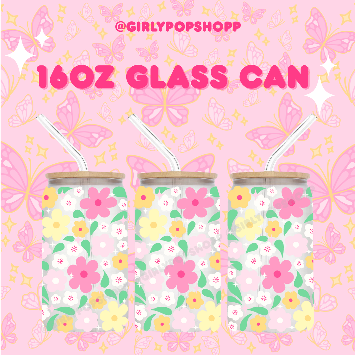 Flower 1 Glass & Plastic Cups