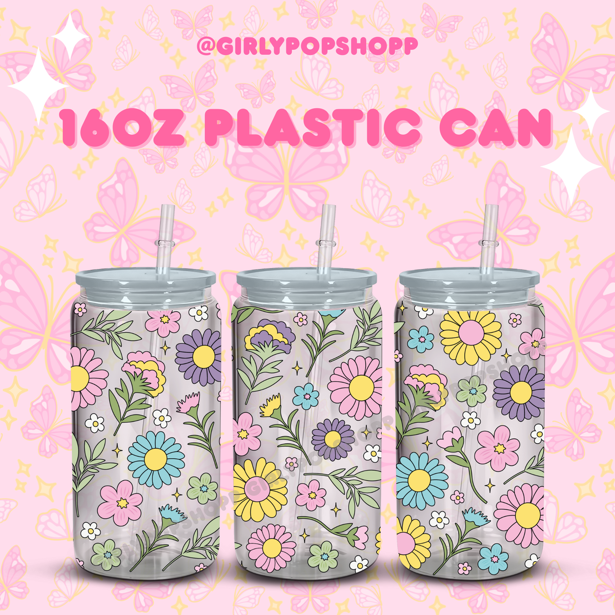 Flower 1 Glass & Plastic Cups