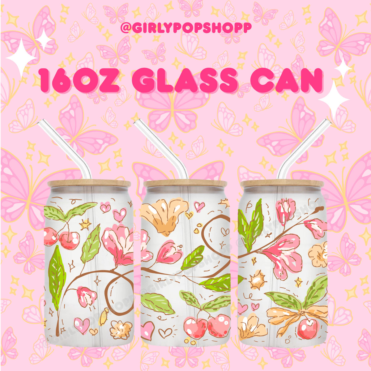 Flower 1 Glass & Plastic Cups
