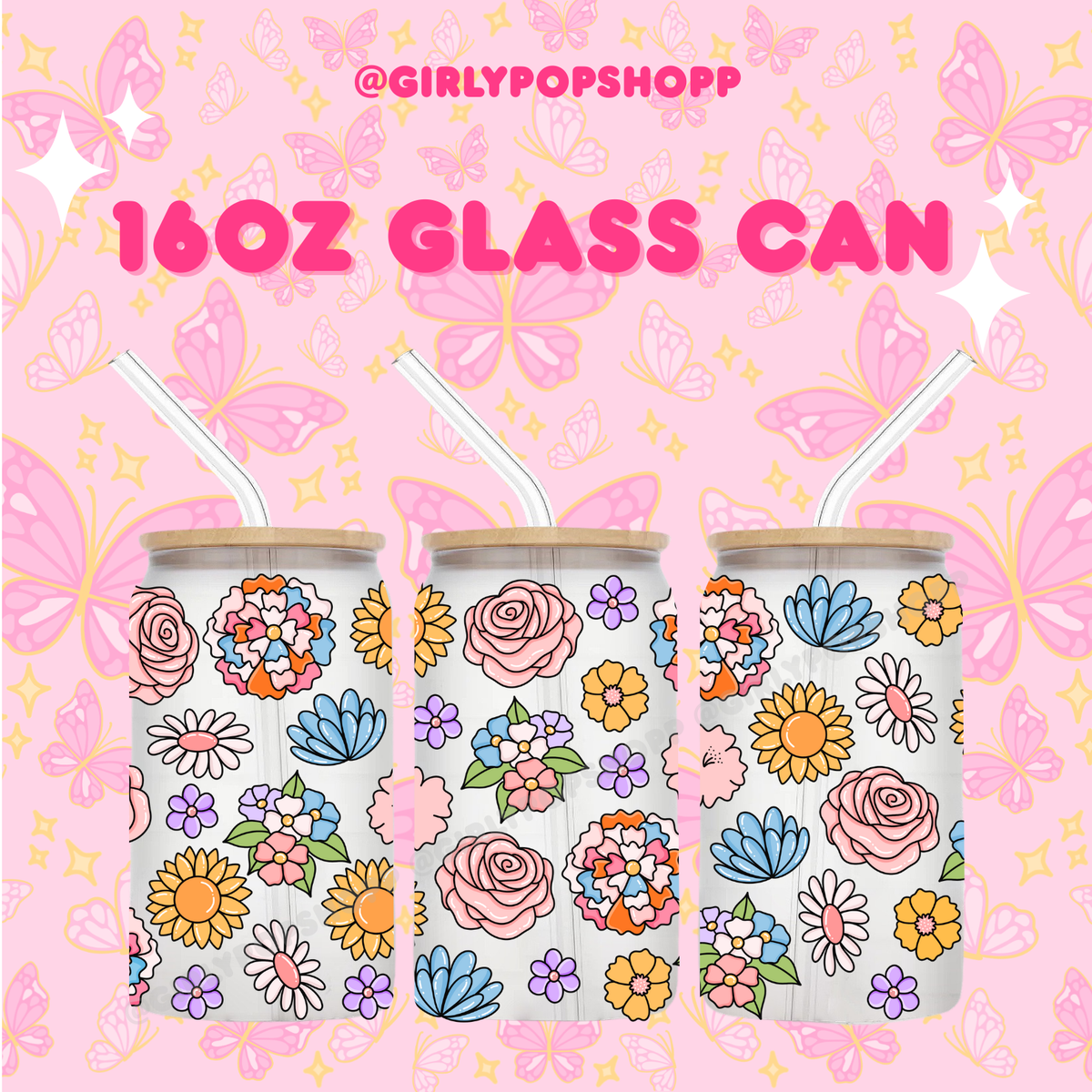 Flower 1 Glass & Plastic Cups