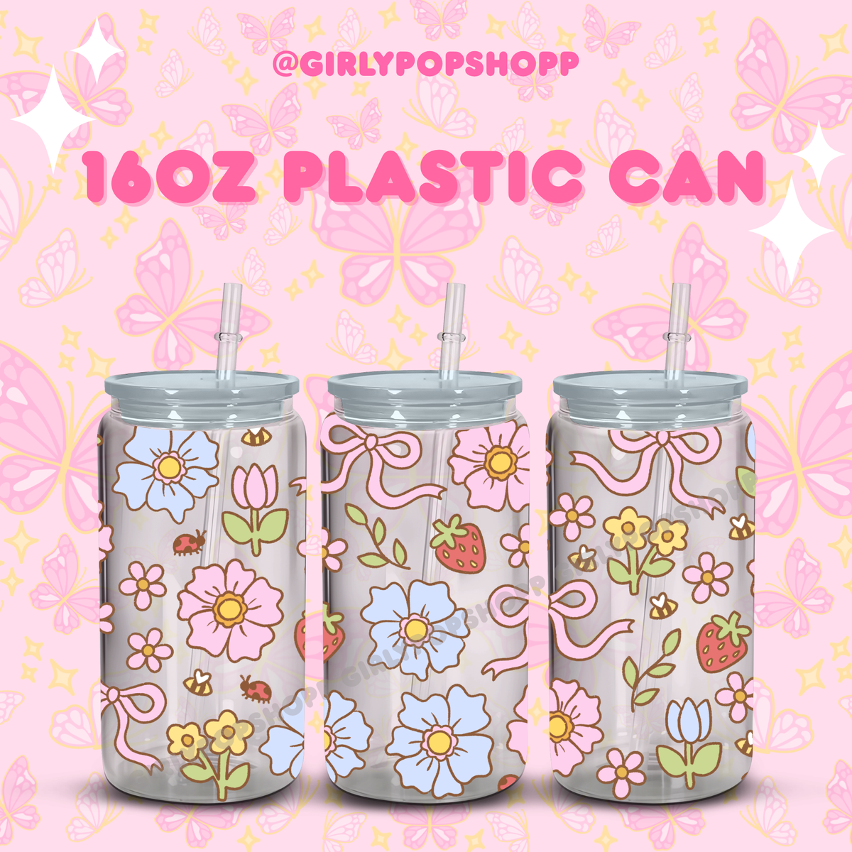 Flower 1 Glass & Plastic Cups